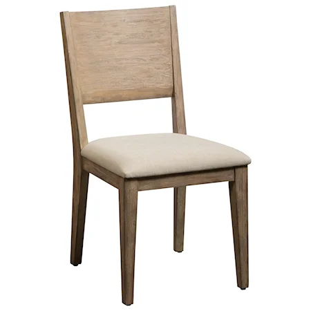 Acacia Side Chair with Upholstered Seat